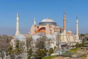 Templo de Santa Sofía en Constantinopla. Actual ciudad de Estambul, Turquía