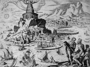 imagen del Faro de Alejandría de Heemskerck