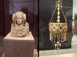 imagen de la Dama de Elche y el Tesoro de Guarrazar, Museo Arqueológico Nacional, Madrid, España