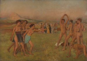 imagen de "Jóvenes espartanos ejercitándose" (1860), Hilaire-Germain-Edgar Degas