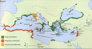 imagen mapa de la Segunda Colonización Griega