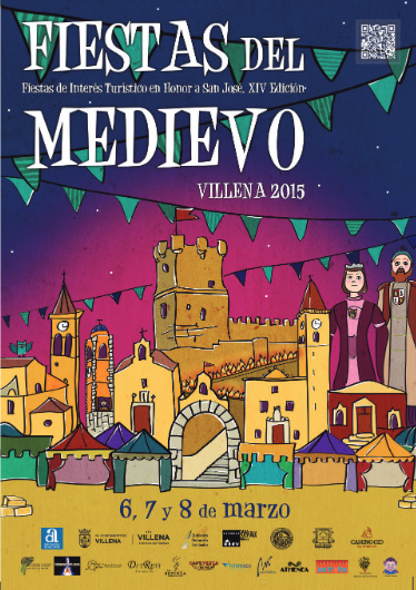 imagen del cartel anunciado de las Fiestas del Medievo, Villena, Alicante